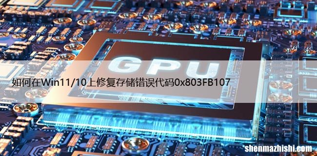 如何在Win11/10上修复存储错误代码0x803FB107