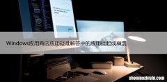 Windows应用商店应用疑难解答中的应用挂起或崩溃
