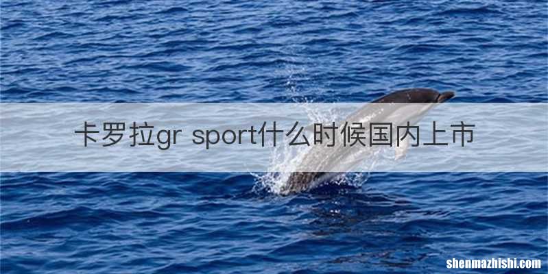 卡罗拉gr sport什么时候国内上市