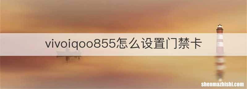 vivoiqoo855怎么设置门禁卡