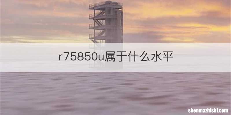 r75850u属于什么水平