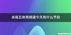 央视五体育频道今天有什么节目