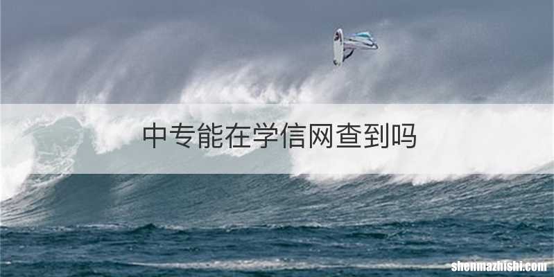 中专能在学信网查到吗