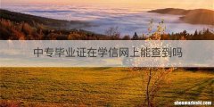 中专毕业证在学信网上能查到吗