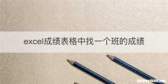 excel成绩表格中找一个班的成绩