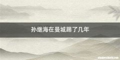 孙继海在曼城踢了几年