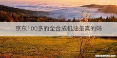 京东100多的全合成机油是真的吗