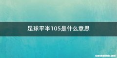 足球平半105是什么意思