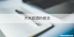 大米甜酒的做法