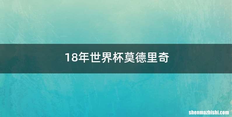 18年世界杯莫德里奇