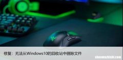 修复：无法从Windows10的回收站中删除文件