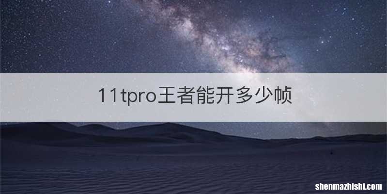 11tpro王者能开多少帧