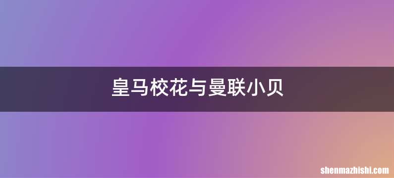 皇马校花与曼联小贝
