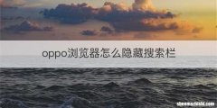 oppo浏览器怎么隐藏搜索栏