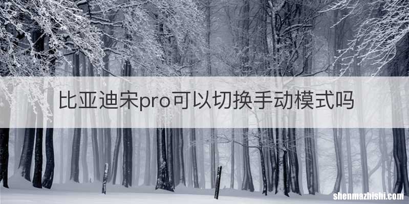 比亚迪宋pro可以切换手动模式吗