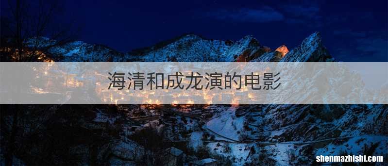 海清和成龙演的电影