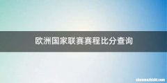 欧洲国家联赛赛程比分查询