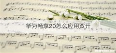 华为畅享20怎么应用双开