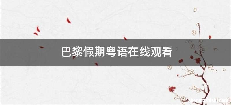 巴黎假期粤语在线观看