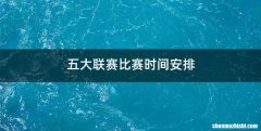 五大联赛比赛时间安排