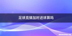 足球竞猜加时进球算吗