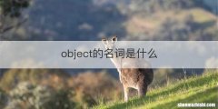 object的名词是什么