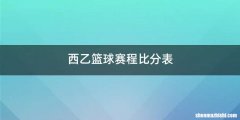 西乙篮球赛程比分表