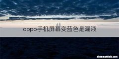 oppo手机屏幕变蓝色是漏液