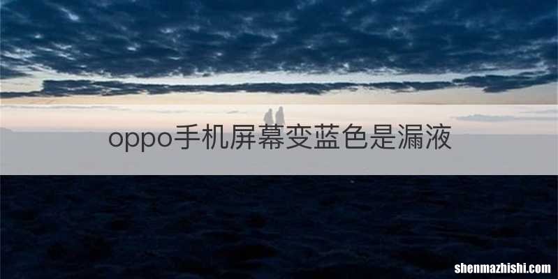oppo手机屏幕变蓝色是漏液