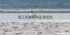 湛江至衡阳火车途经站