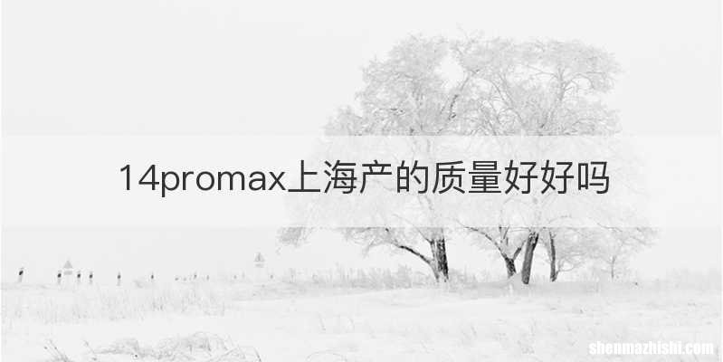 14promax上海产的质量好好吗