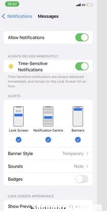 如何从iPhone消息应用程序中删除红色通知徽章