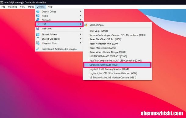如何将USB设备连接到macOS VirtualBox VM