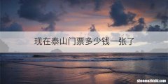 现在泰山门票多少钱一张了