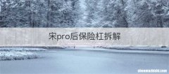 宋pro后保险杠拆解