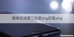 鹿柴古诗第三句是jing还是ying