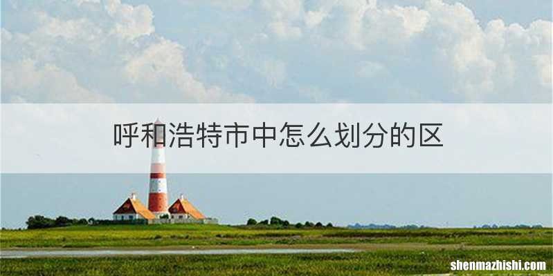 呼和浩特市中怎么划分的区