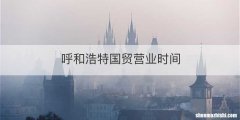 呼和浩特国贸营业时间