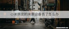 小米绑定的米家设备丢了怎么办