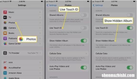 如何在装有iOS16的iPhone上锁定隐藏相册