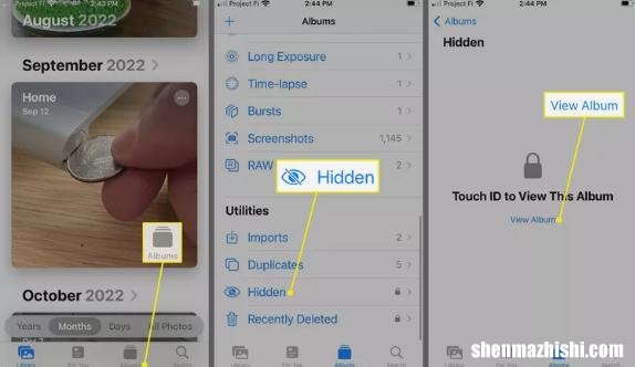 如何在装有iOS16的iPhone上锁定隐藏相册