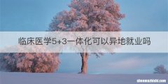 临床医学5+3一体化可以异地就业吗