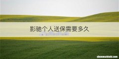 影驰个人送保需要多久