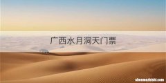 广西水月洞天门票