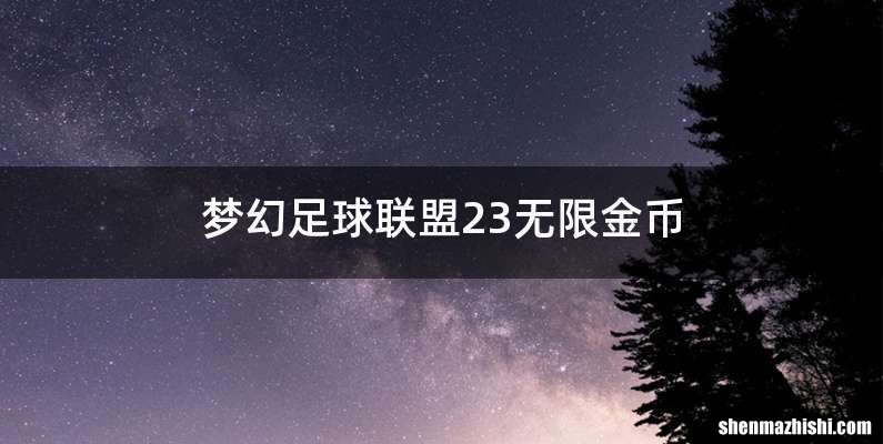 梦幻足球联盟23无限金币