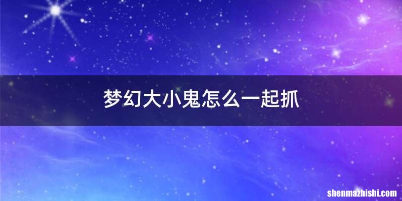 梦幻大小鬼怎么一起抓