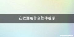 在欧洲用什么软件看球