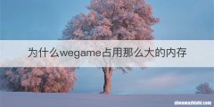 为什么wegame占用那么大的内存