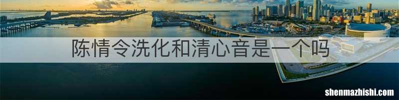 陈情令洗化和清心音是一个吗