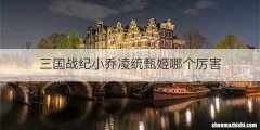 三国战纪小乔凌统甄姬哪个厉害